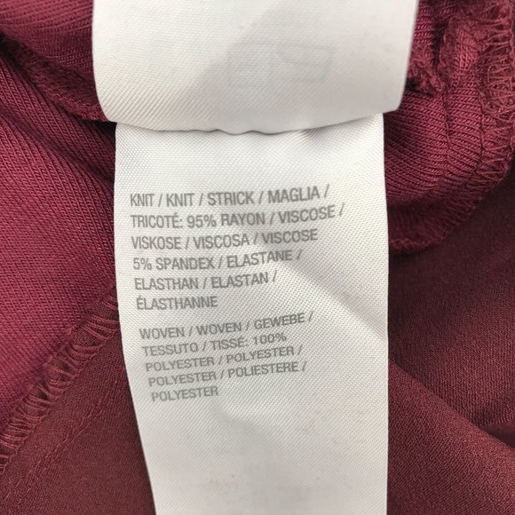 Lisa Rinna Womens Wine Slouchy Turtleneck  Lightweight Sweater Tunic Size 1X - Picture 9 of 10